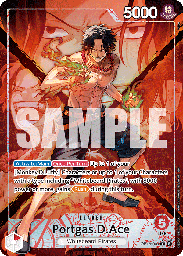 Portgas.D.Ace (Alternate Art) - OP16-001 - THE TIME OF BATTLE