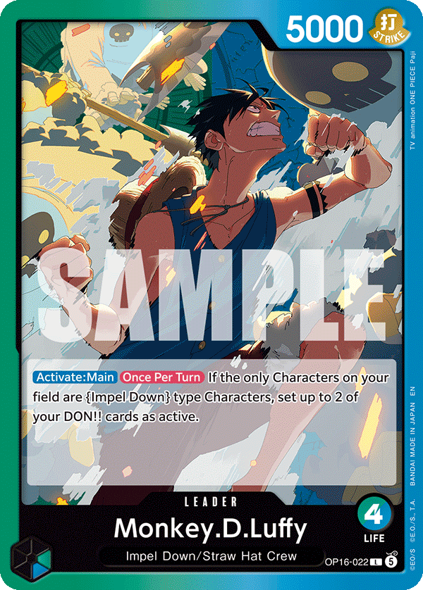 Monkey.D.Luffy - OP16-022 - THE TIME OF BATTLE