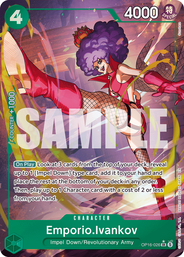 Emporio.Ivankov (Alternate Art) - OP16-026 - THE TIME OF BATTLE