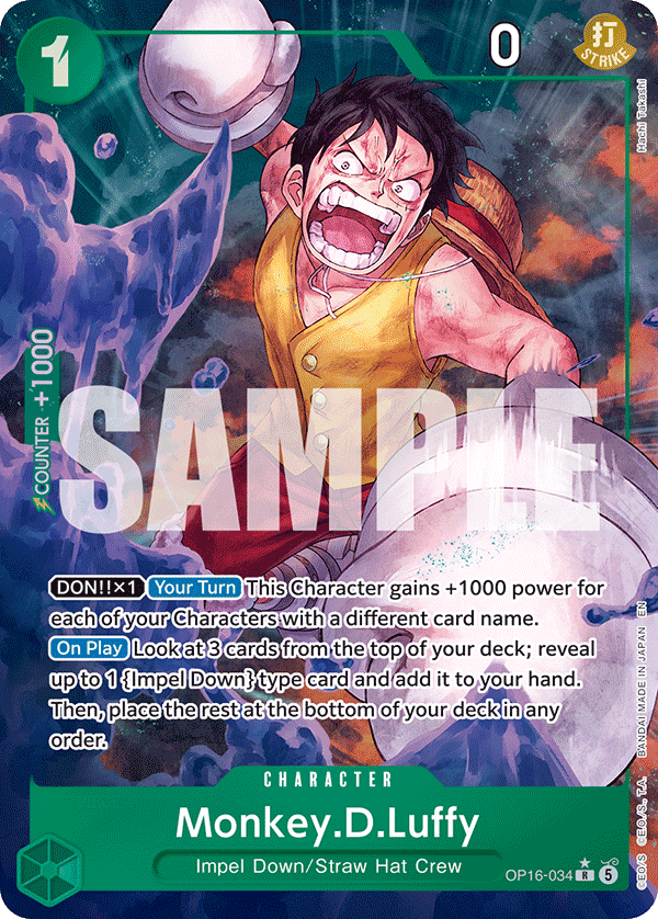 Monkey.D.Luffy (Alternate Art) - OP16-034 - THE TIME OF BATTLE