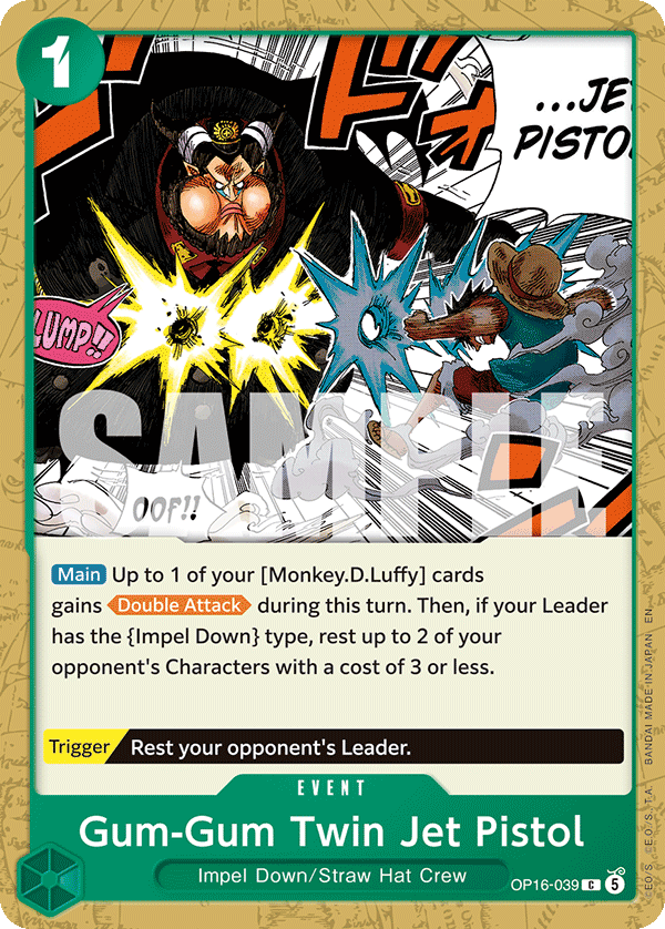 Gum-Gum Twin Jet Pistol - OP16-039 - THE TIME OF BATTLE