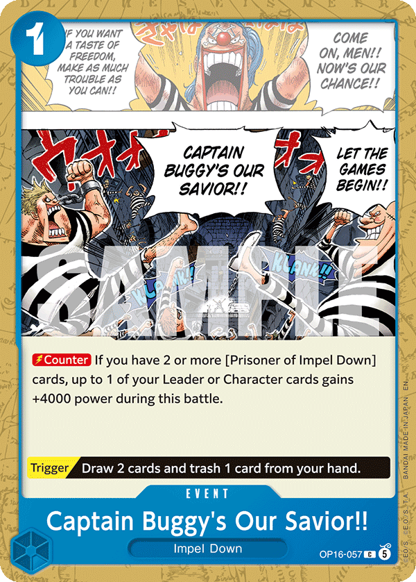 Captain Buggy's Our Savior!! - OP16-057 - THE TIME OF BATTLE
