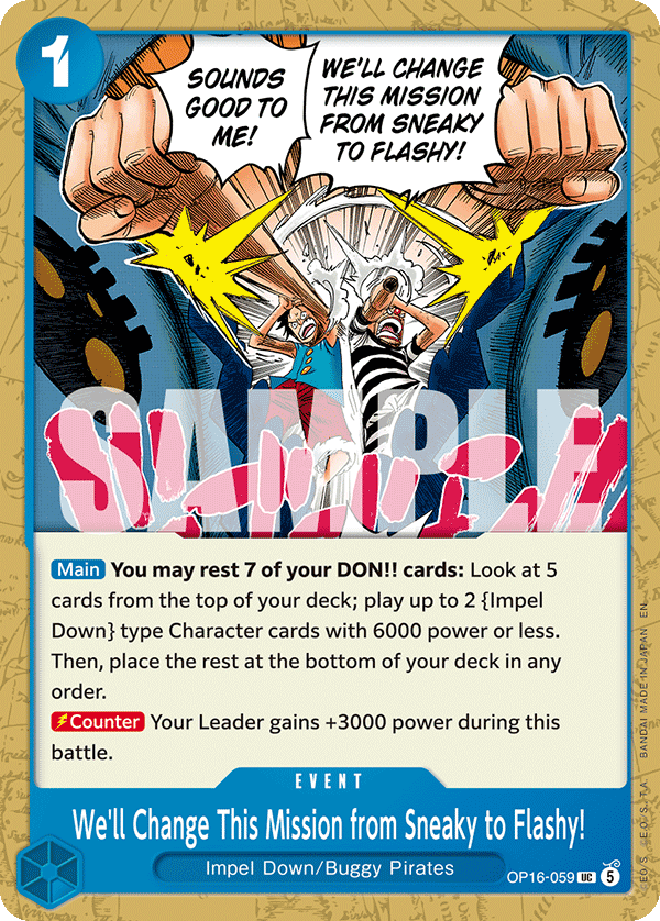 We'll Change This Mission from Sneaky to Flashy! - OP16-059 - THE TIME OF BATTLE