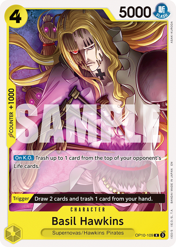 Basil Hawkins - OP10-109 - YELLOW Eustass"Captain"Kid