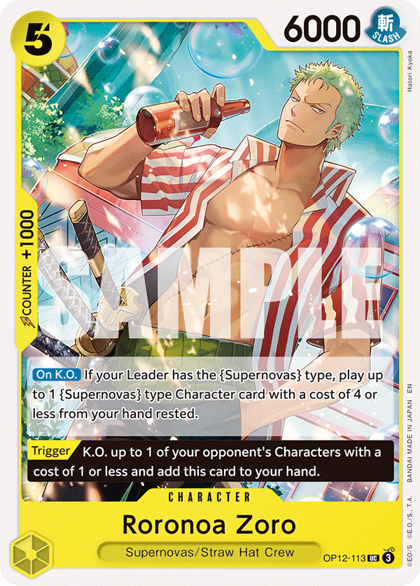 Roronoa Zoro - OP12-113 - YELLOW Eustass"Captain"Kid