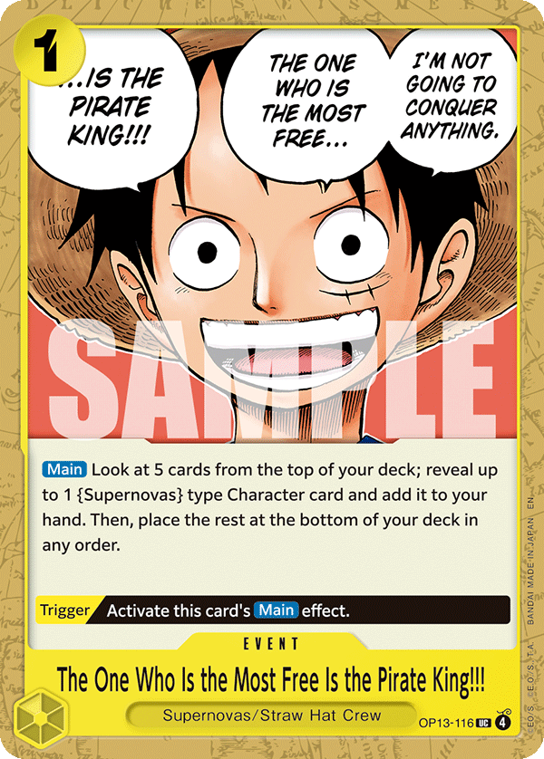 The One Who Is the Most Free Is the Pirate King!!! - OP13-116 - YELLOW Eustass"Captain"Kid
