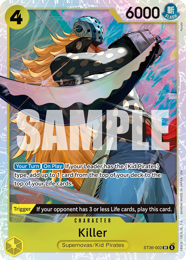 Killer - ST36-002 - YELLOW Eustass"Captain"Kid