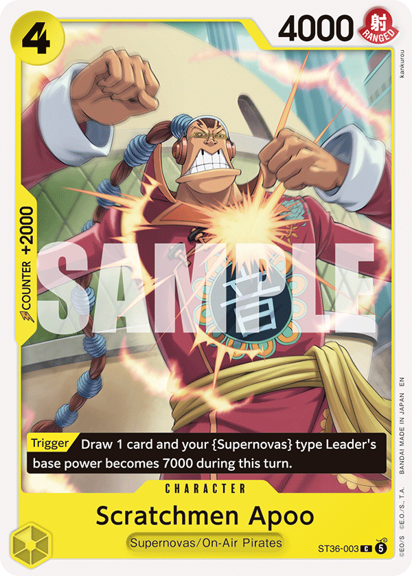 Scratchmen Apoo - ST36-003 - YELLOW Eustass"Captain"Kid