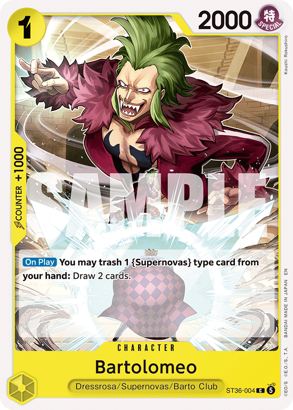 Bartolomeo - ST36-004 - YELLOW Eustass"Captain"Kid
