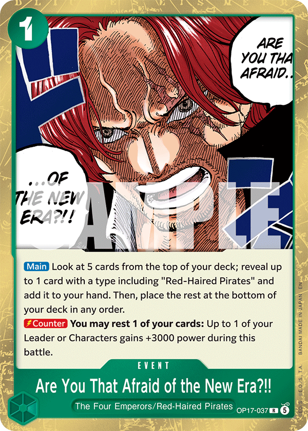 Are You That Afraid of the New Era?!! - OP17-037 - THE WORLD’S STRONGEST WARRIORS