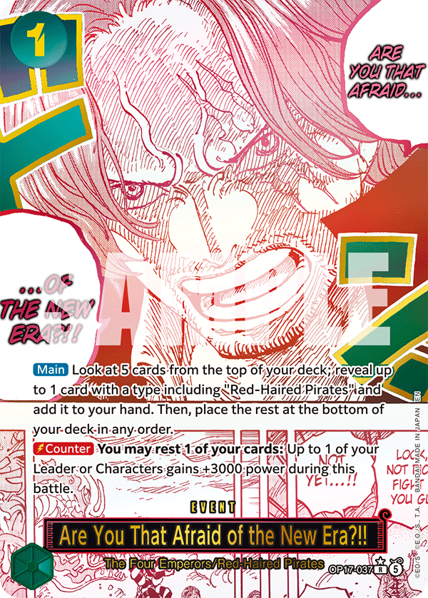 Are You That Afraid of the New Era?!! (Alternate Art) - OP17-037 - THE WORLD’S STRONGEST WARRIORS