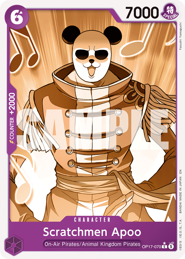 Scratchmen Apoo (Pandaman Art) - OP17-070 - THE WORLD’S STRONGEST WARRIORS