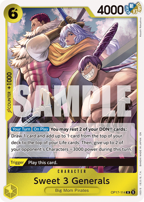 Sweet 3 Generals - OP17-114 - THE WORLD’S STRONGEST WARRIORS