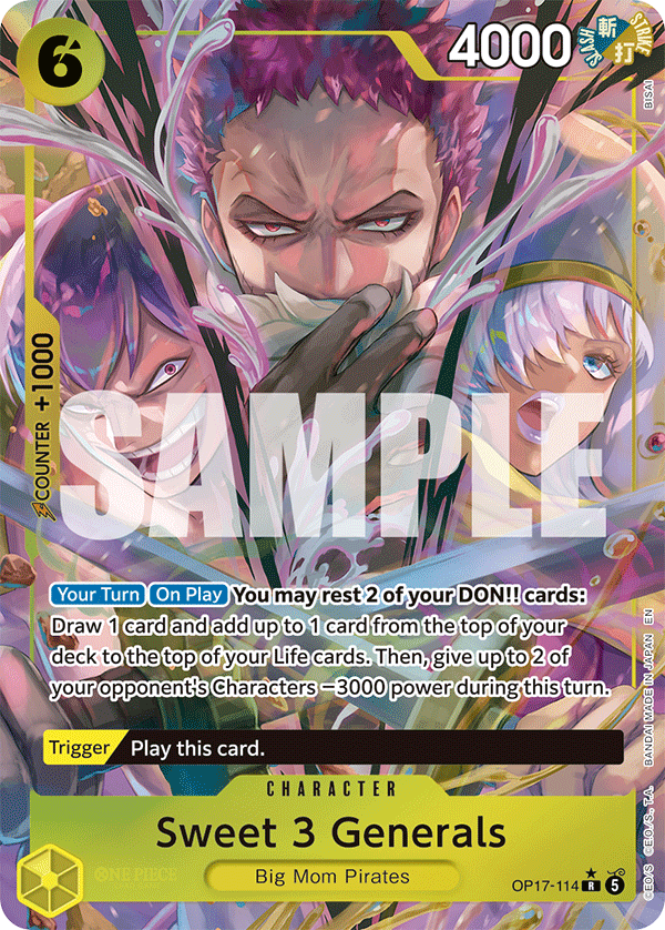 Sweet 3 Generals (Alternate Art) - OP17-114 - THE WORLD’S STRONGEST WARRIORS