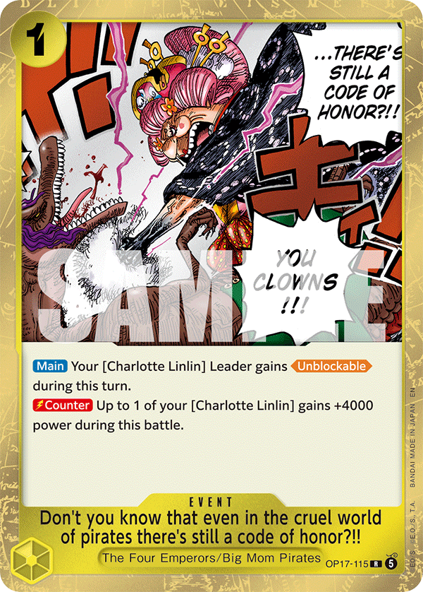 Don't you know that even in the cruel world of pirates there's still a code of honor?!! - OP17-115 - THE WORLD’S STRONGEST WARRIORS