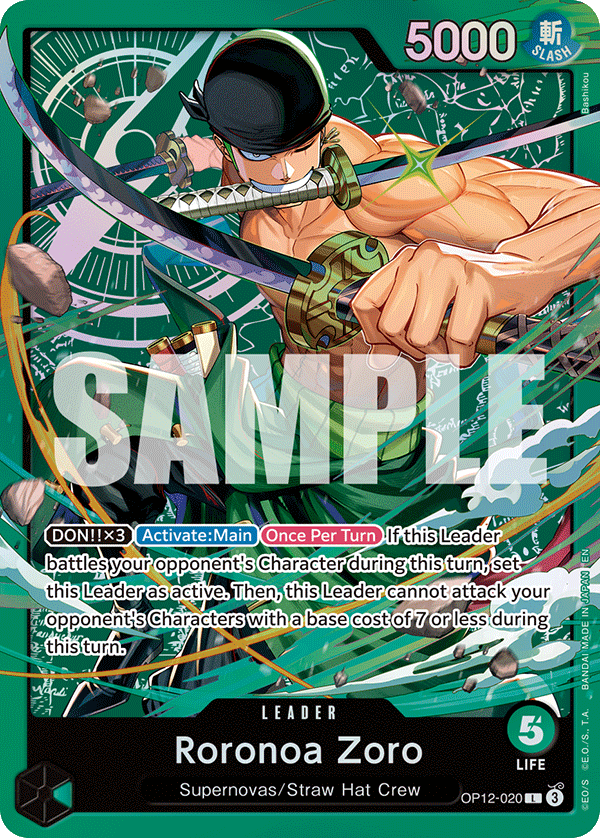 Roronoa Zoro - OP12-020 - GREEN Roronoa Zoro