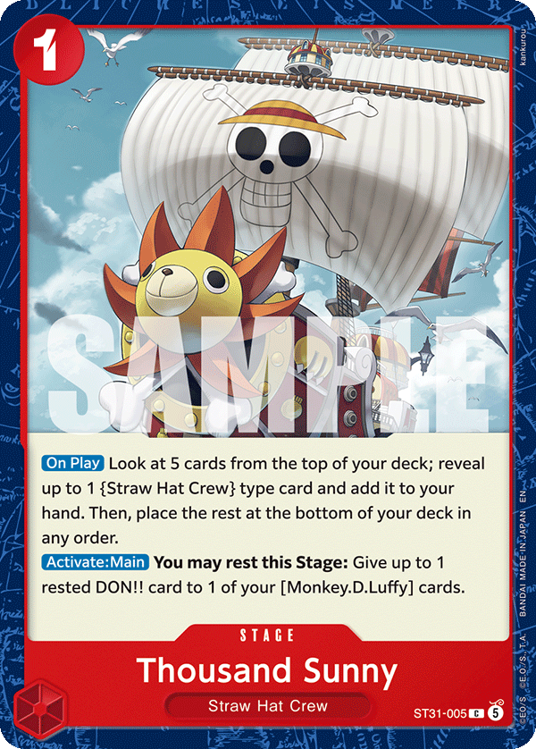 Thousand Sunny - ST31-005 - RED Monkey.D.Luffy
