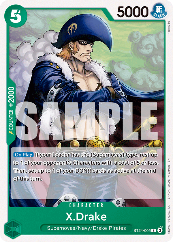 X.Drake - ST24-005 - GREEN Roronoa Zoro