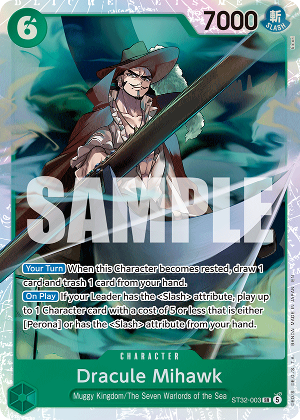 Dracule Mihawk - ST32-003 - GREEN Roronoa Zoro