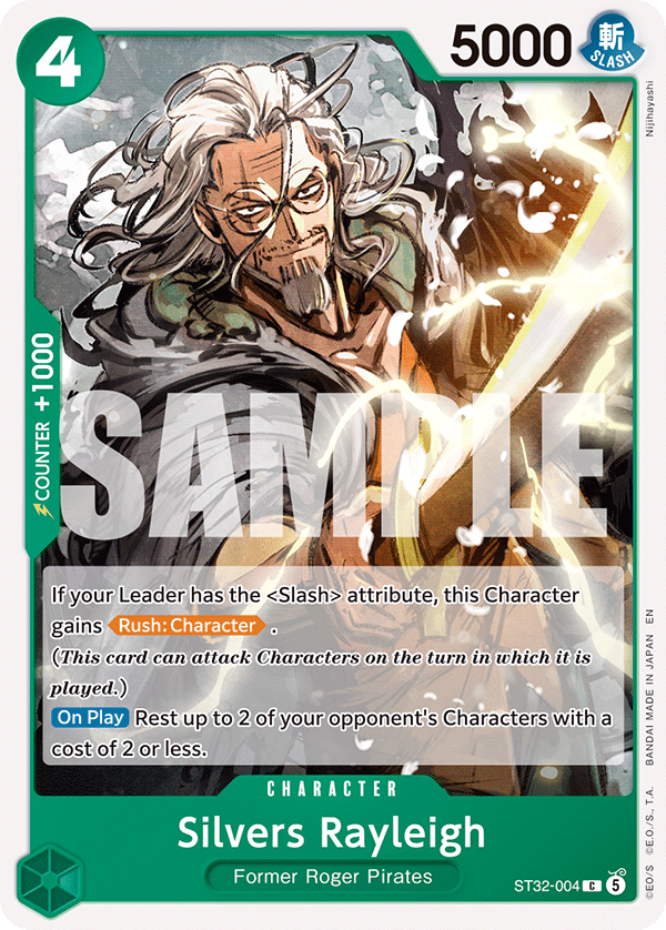 Silvers Rayleigh - ST32-004 - GREEN Roronoa Zoro