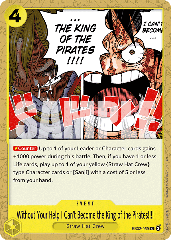 Without Your Help I Can't Become the King of the Pirates!!!! - EB02-059 - Anime 25th Collection