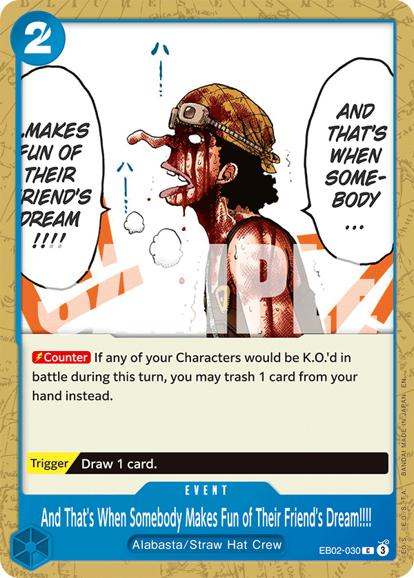 And That's When Somebody Makes Fun of Their Friend's Dream!!!! - EB02-030 - Anime 25th Collection