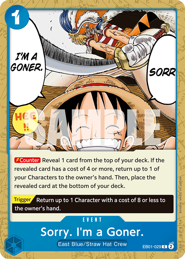 Sorry. I'm a Goner. - EB01-029 - MEMORIAL COLLECTION