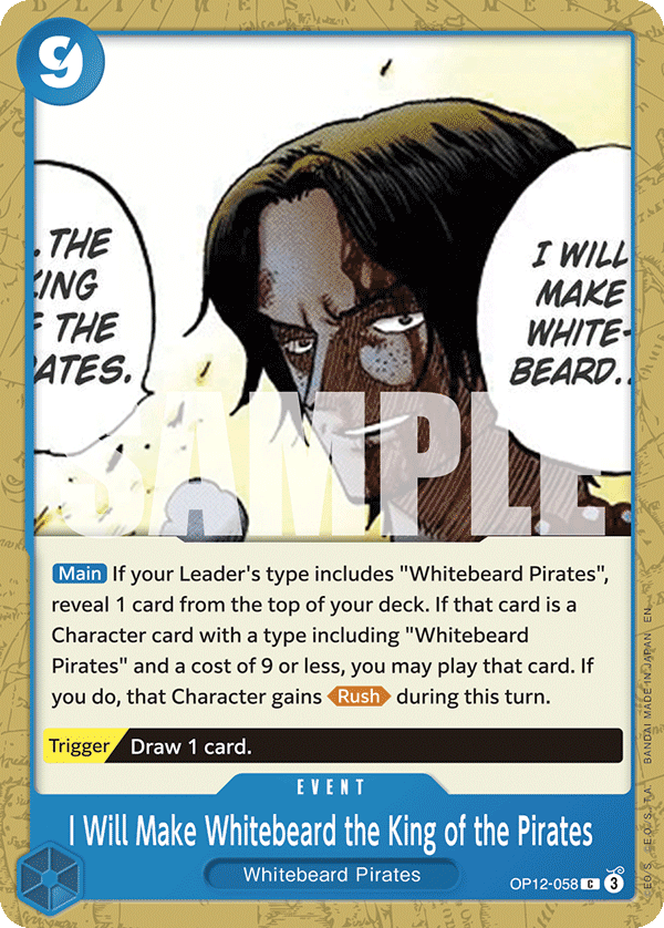I Will Make Whitebeard the King of the Pirates - OP12-058 - LEGACY OF THE MASTER