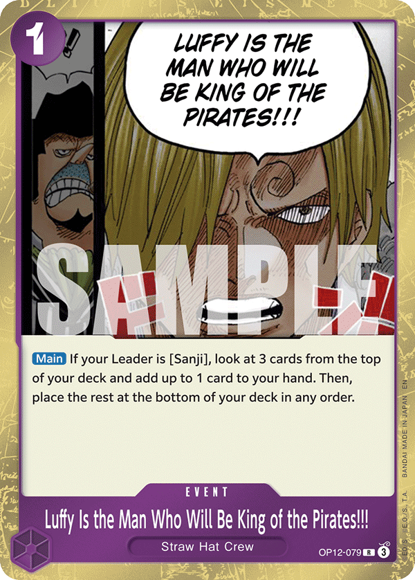 Luffy Is the Man Who Will Be King of the Pirates!!! - OP12-079 - LEGACY OF THE MASTER