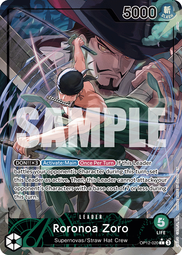 Roronoa Zoro (Alternate Art) - OP12-020 - LEGACY OF THE MASTER
