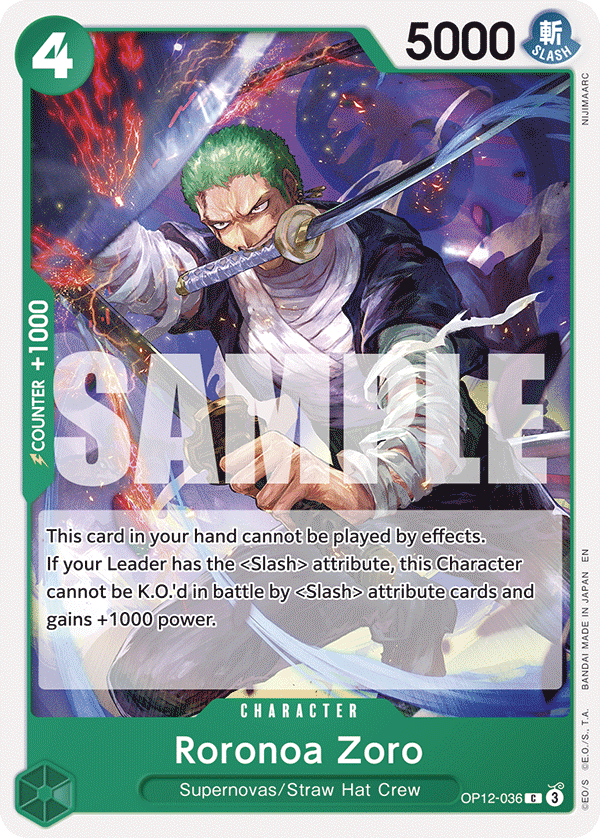 Roronoa Zoro - OP12-036 - LEGACY OF THE MASTER