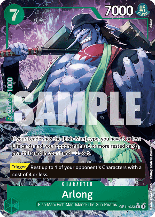 Arlong (Alternate Art) - OP11-023 - A FIST OF DIVINE SPEED