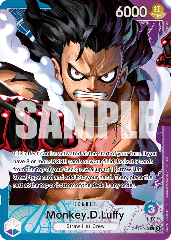 Monkey.D.Luffy (Alternate Art) - OP11-040 - A FIST OF DIVINE SPEED
