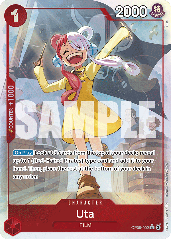 Uta (Alternate Art) - OP09-002 - EMPERORS IN THE NEW WORLD