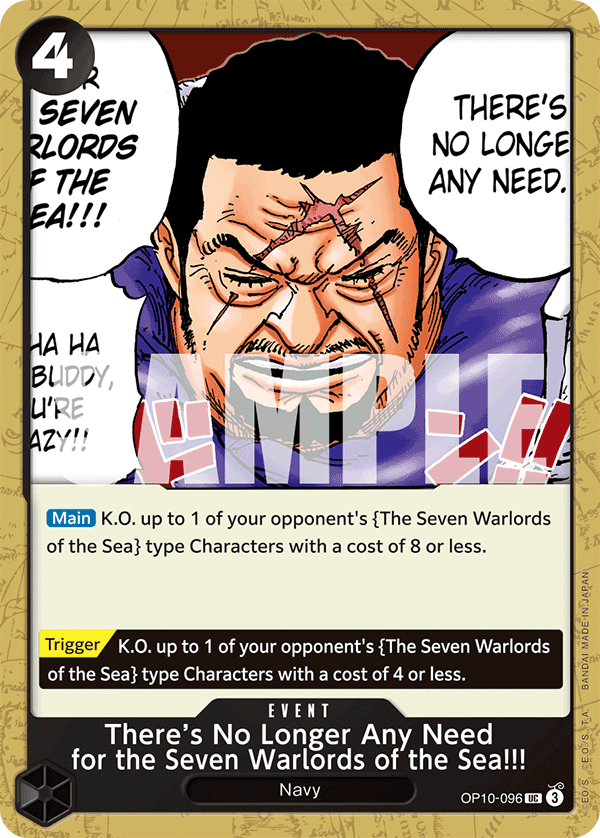 There’s No Longer Any Need for the Seven Warlords of the Sea!!! - OP10-096 - ROYAL BLOOD