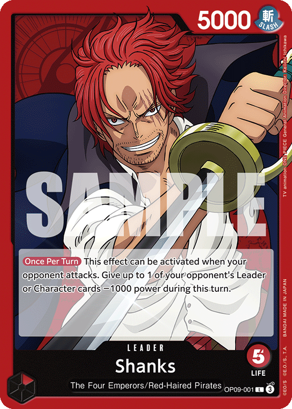 Shanks - OP09-001 - EMPERORS IN THE NEW WORLD