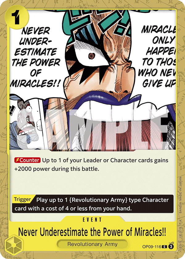 Never Underestimate the Power of Miracles!! - OP09-116 - EMPERORS IN THE NEW WORLD