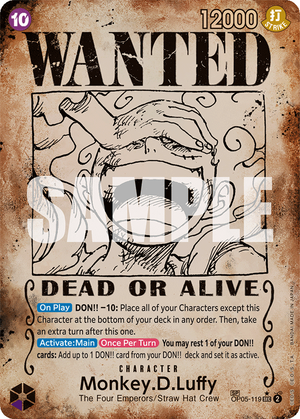 Monkey.D.Luffy (Wanted Poster) - OP05-119 - EMPERORS IN THE NEW WORLD