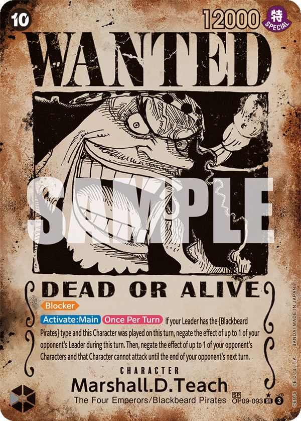 Marshall.D.Teach (Wanted Poster) - OP09-093 - EMPERORS IN THE NEW WORLD