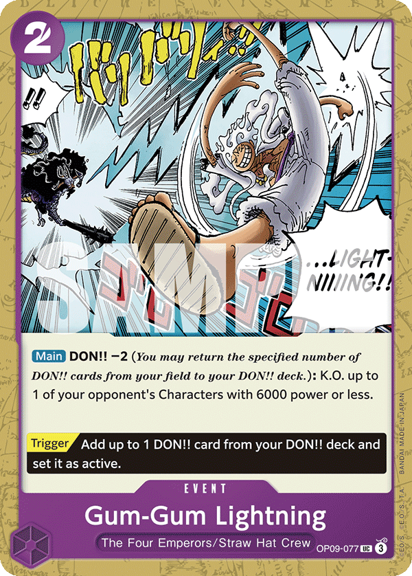 Gum-Gum Lightning - OP09-077 - EMPERORS IN THE NEW WORLD