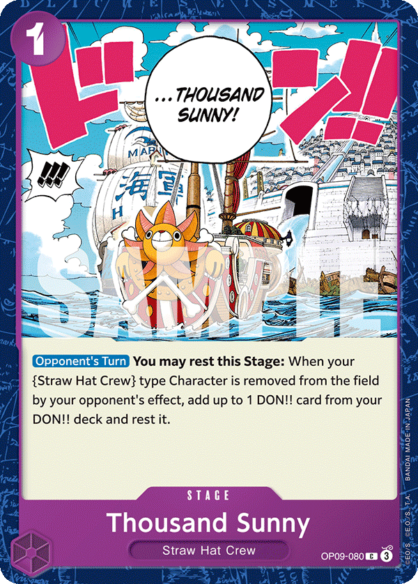 Thousand Sunny - OP09-080 - EMPERORS IN THE NEW WORLD
