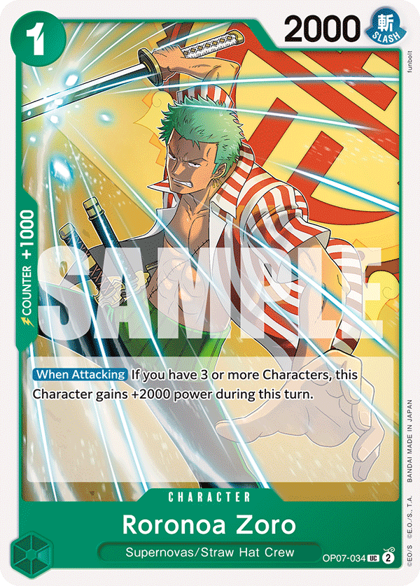 Roronoa Zoro - OP07-034 - 500 YEARS IN THE FUTURE
