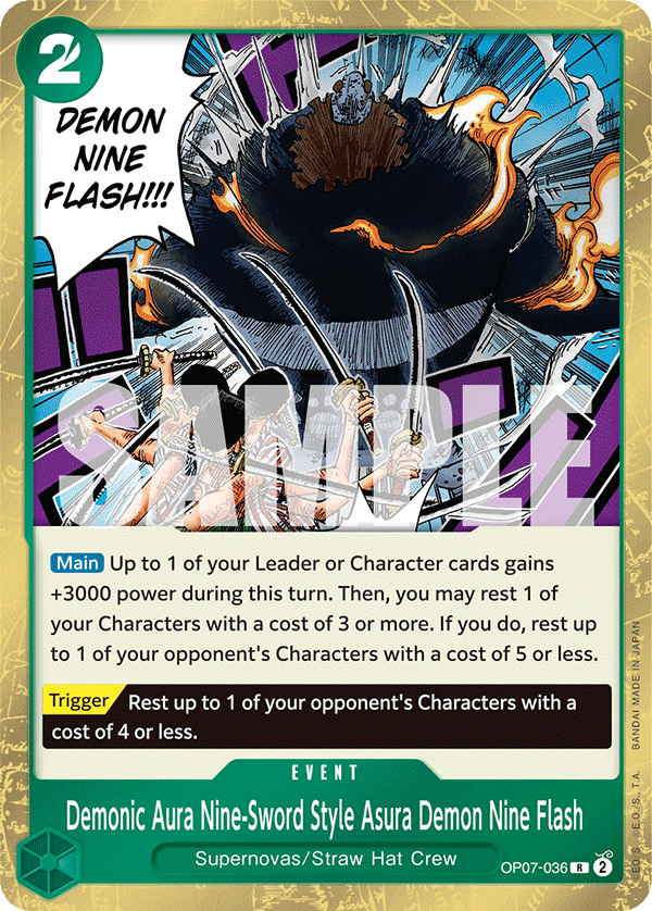 Demonic Aura Nine-Sword Style Asura Demon Nine Flash - OP07-036 - 500 YEARS IN THE FUTURE