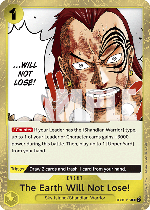 The Earth Will Not Lose! - OP08-115 - TWO LEGENDS