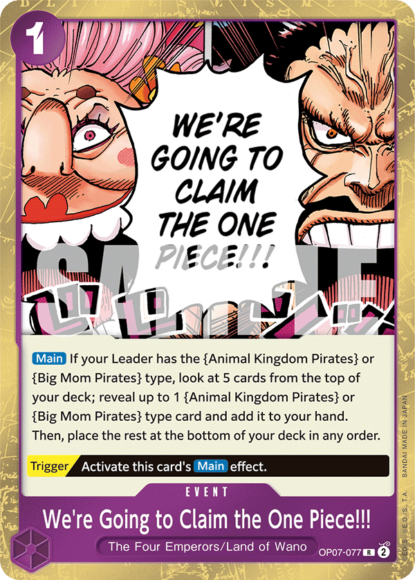 We're Going to Claim the One Piece!!! - OP07-077 - 500 YEARS IN THE FUTURE