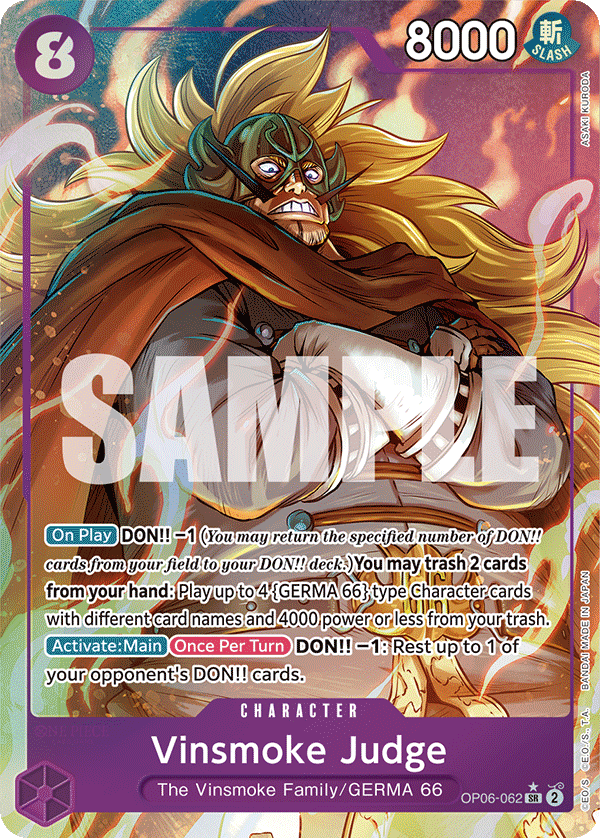 Vinsmoke Judge (Alternate Art) - OP06-062 - WINGS OF THE CAPTAIN