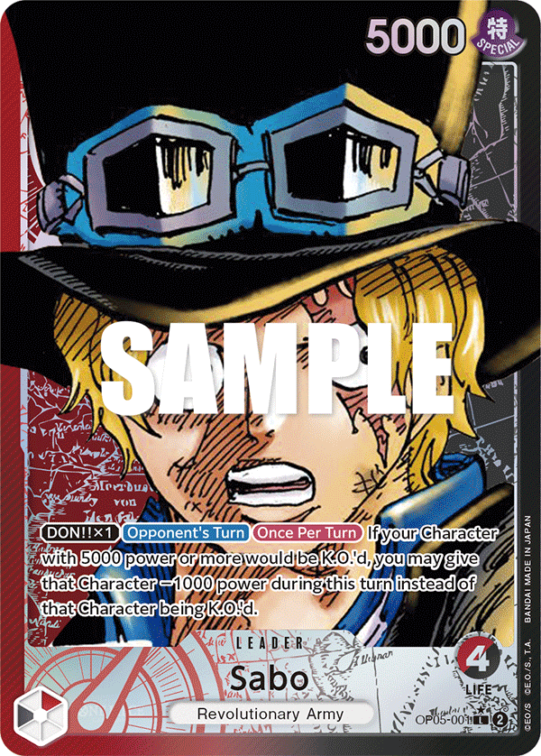 Sabo (Alternate Art) - OP05-001 - AWAKENING OF THE NEW ERA