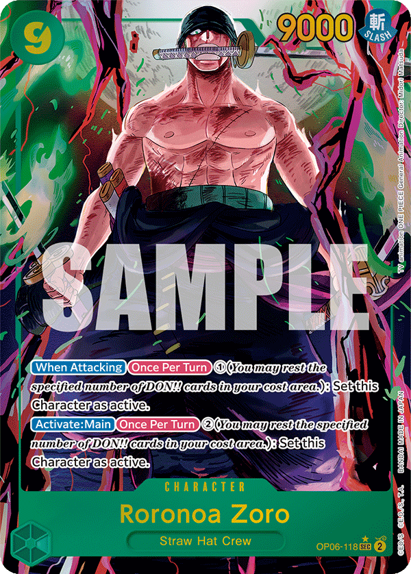 Roronoa Zoro (Alternate Art) - OP06-118 - WINGS OF THE CAPTAIN