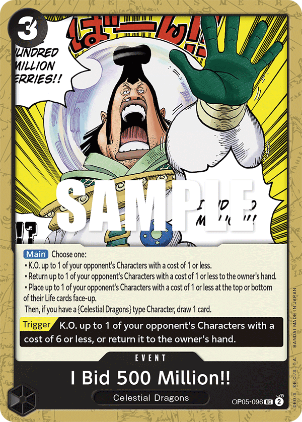 I Bid 500 Million!! - OP05-096 - AWAKENING OF THE NEW ERA