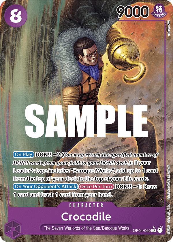 Crocodile (Alternate Art) - OP04-060 - KINGDOMS OF INTRIGUE